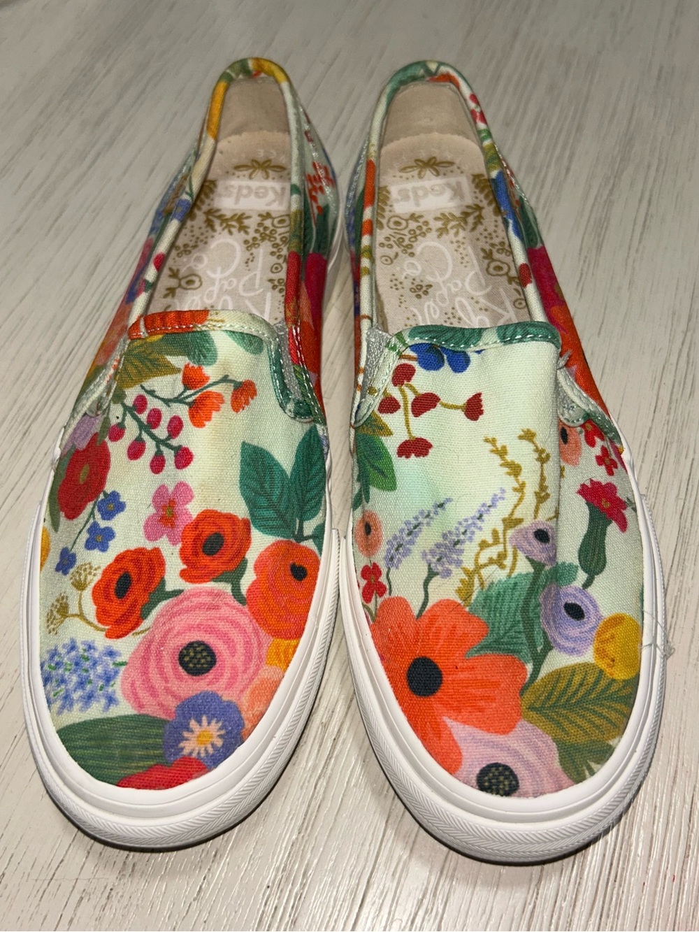 Keds x Rifle Paper Co. Double Decker Garden Party Canvas Slip-On Sneaker 5.5